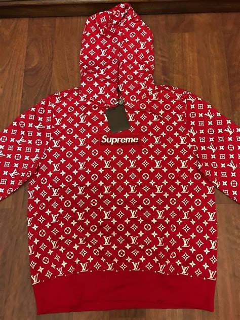 supreme and Louis Vuitton hoodie